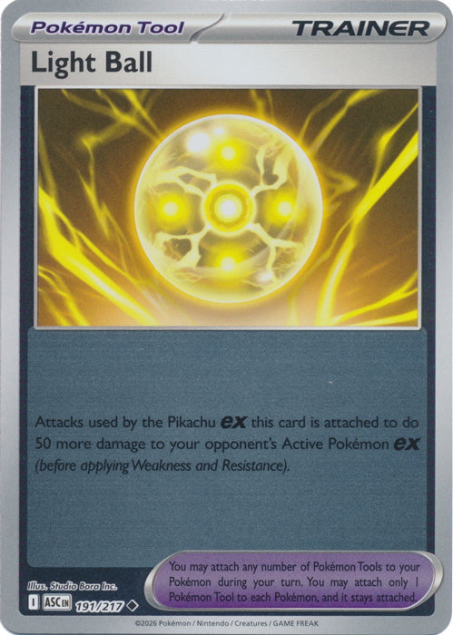 Ascended Heroes Light Ball #191/217 Reverse Holo